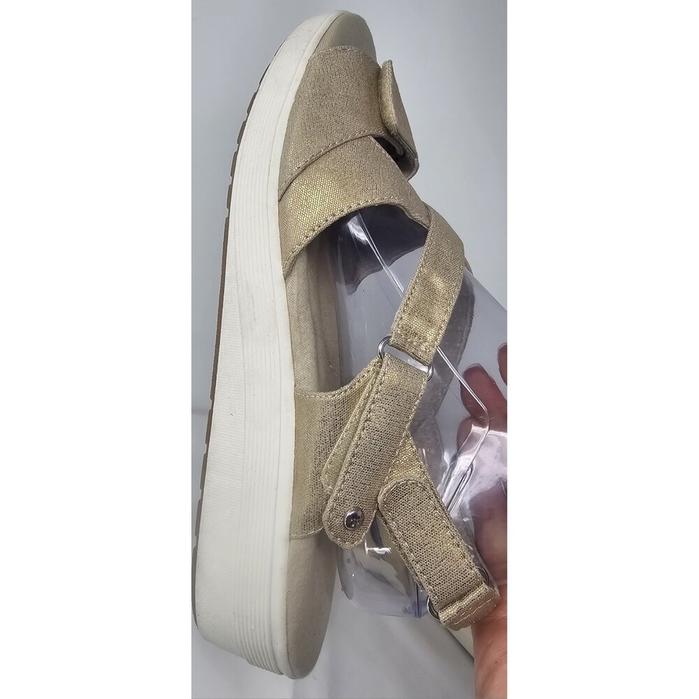 Grasshoppers Womens Cherry Flat Ortholite Comfort Sandal Metallic Stone Sz 9.5W - Picture 2 of 11